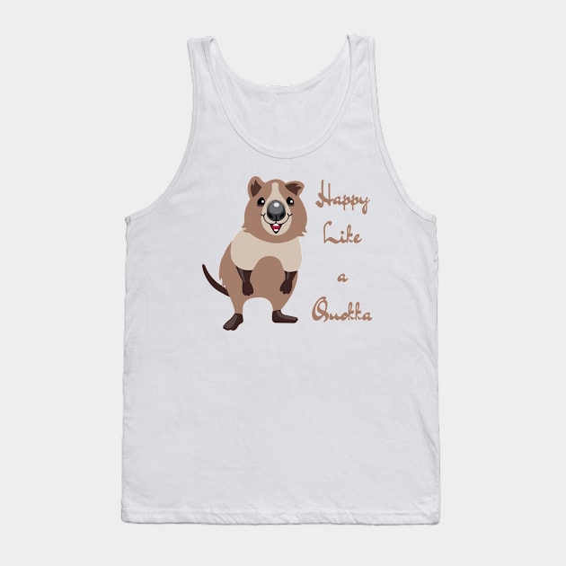 Happy like a quokka Tank Top by aboss